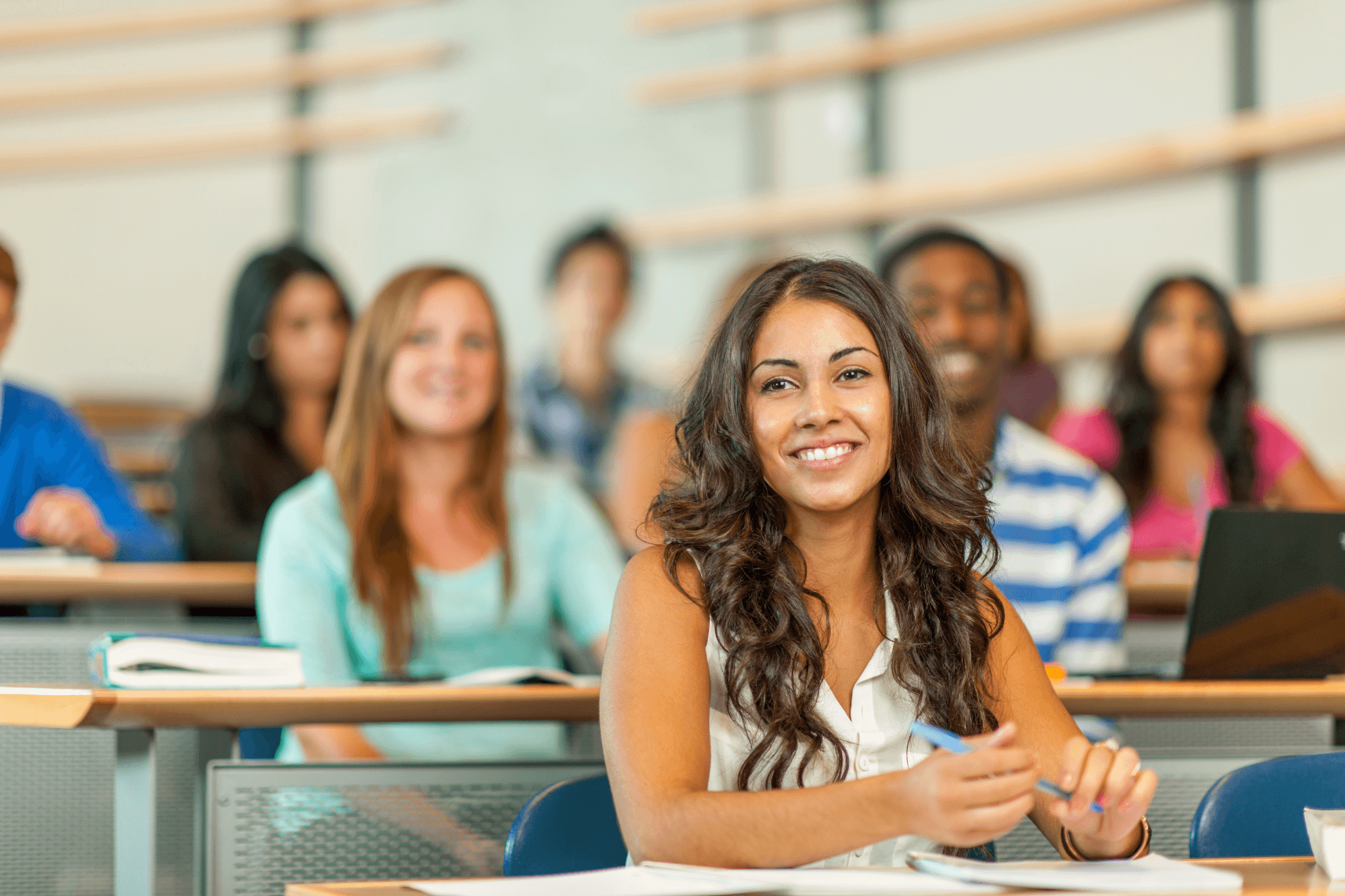 Smiling student at intensive class